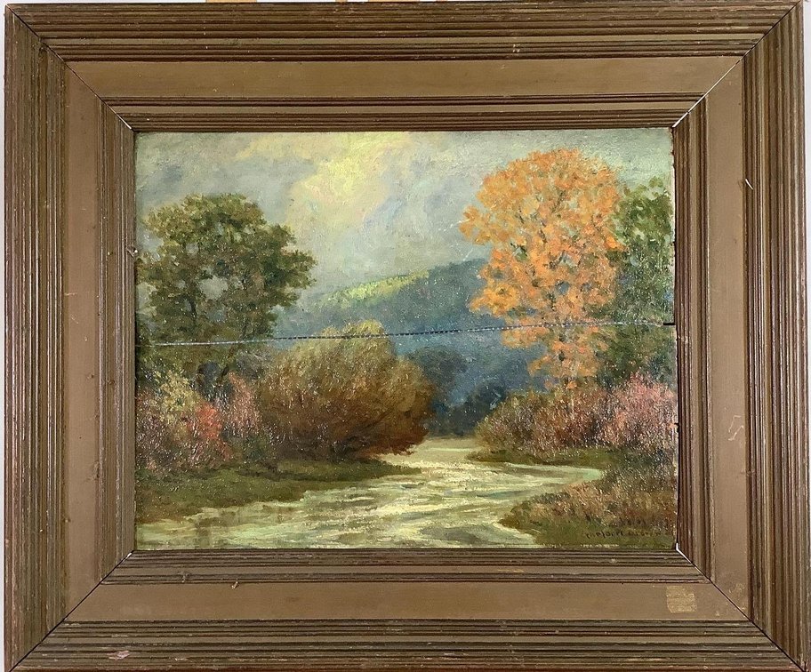 Oil on Panel, signed