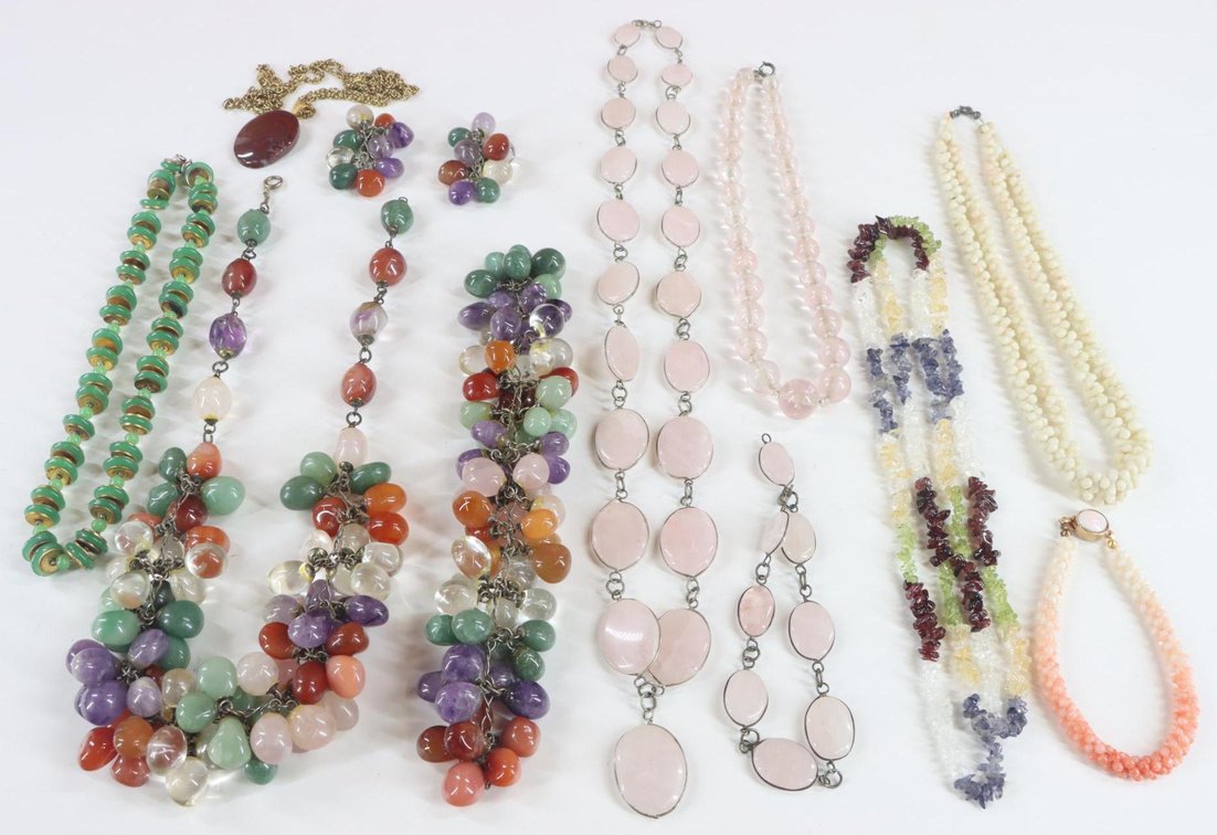 Gemstones, Coral, Necklaces, Bracelets, Earrings 
