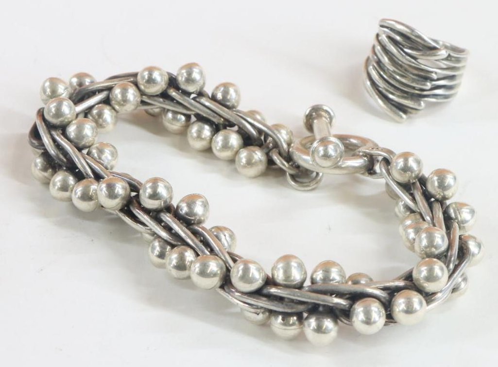 Sterling Silver Bracelet, Ring