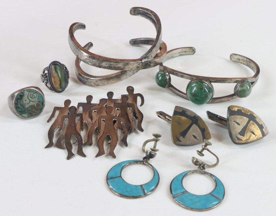 Sterling Silver, Bracelets, Cufflinks, Pin, Earrings, Rings