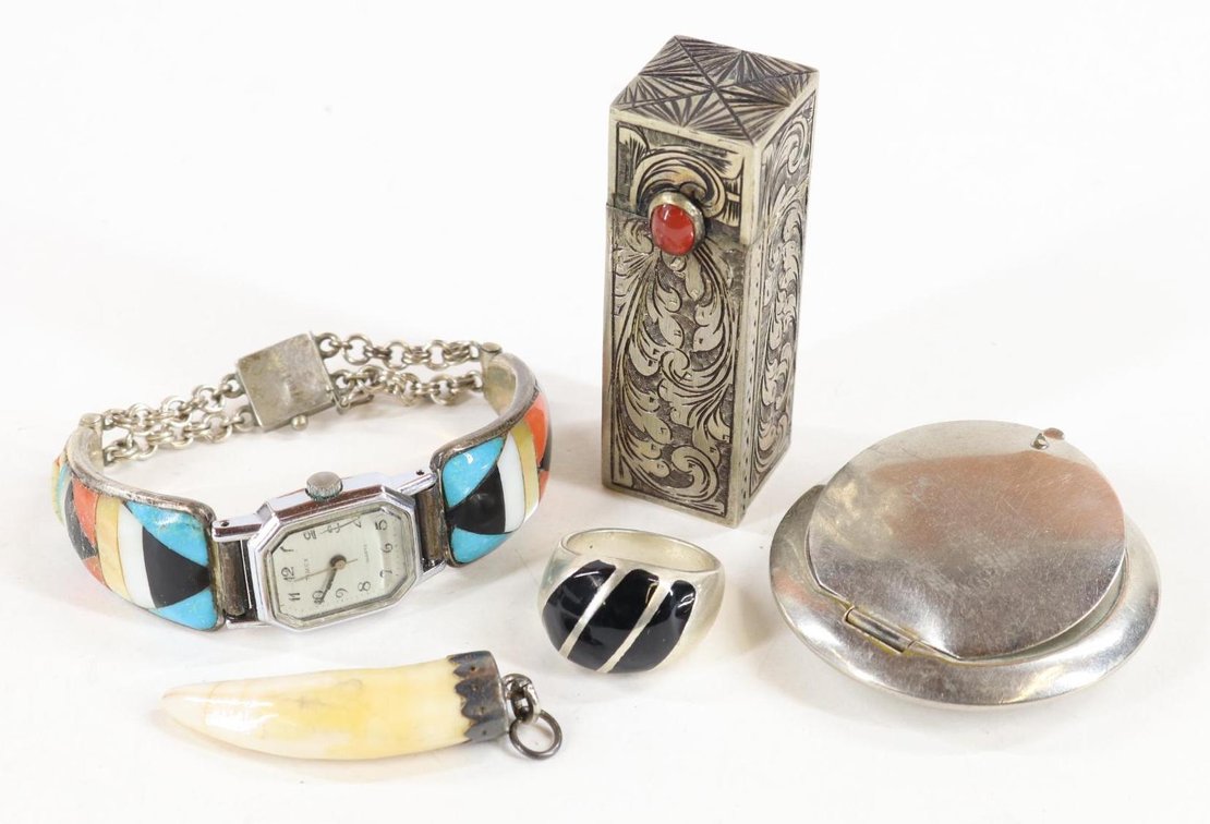 Sterling Silver, Watch, Lipstick Case, Ring, Pendant, Container