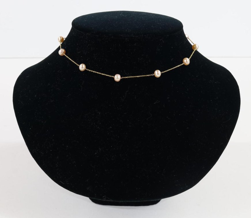 14KY Gold Pearl Necklace