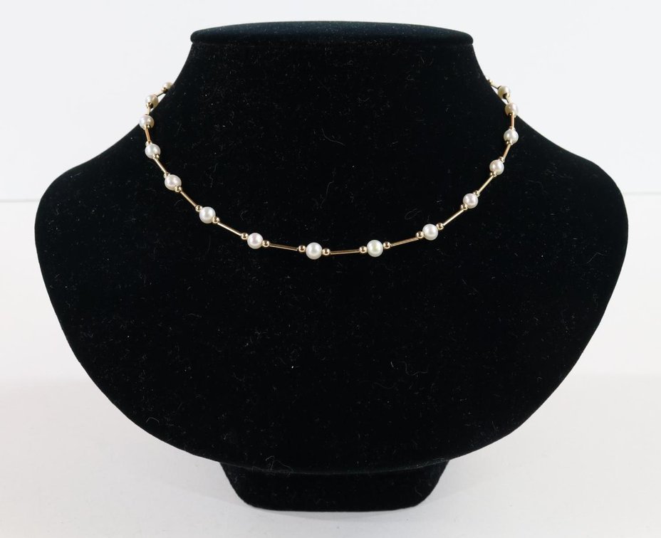 14KY Gold Pearl Necklace