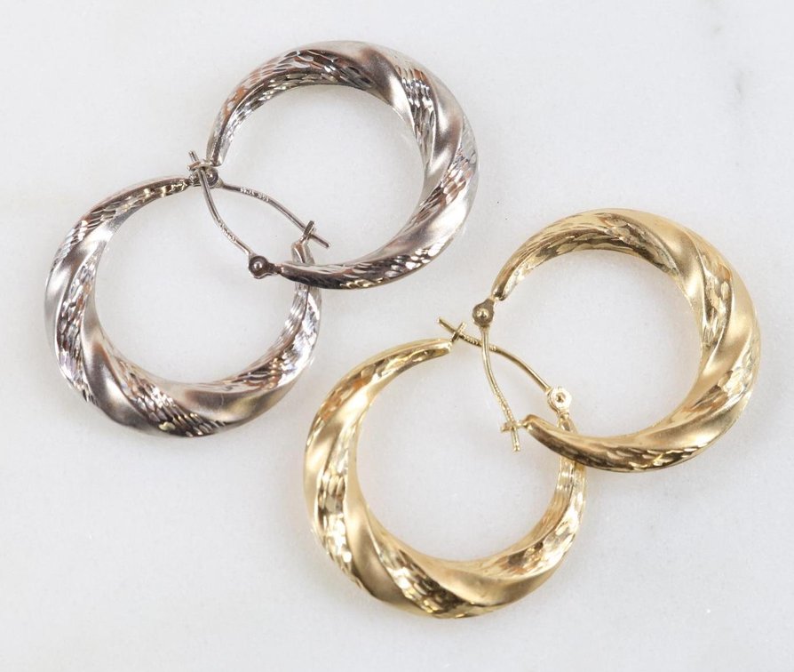 14K Gold Hoop Earrings
