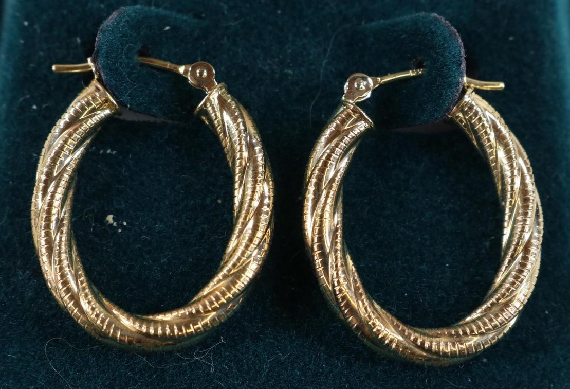 14KY Gold Hoop Earrings