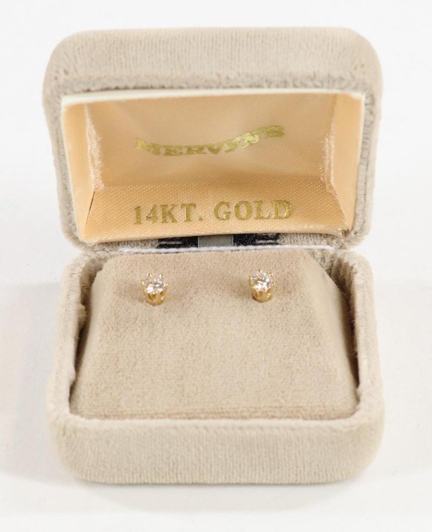 14KY Gold Diamond Earrings