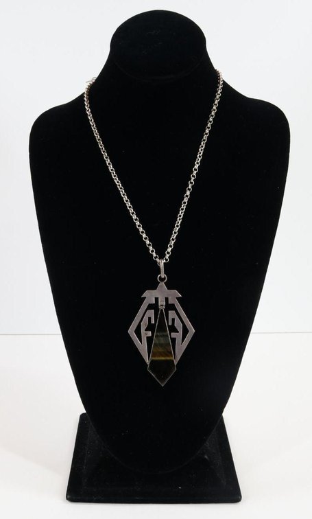 SLG Sterling Silver Tiger Eye Necklace