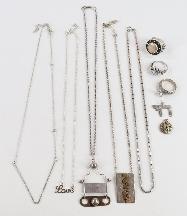 Sterling Silver, Multi-Metal, Necklaces, Pendants, Rings