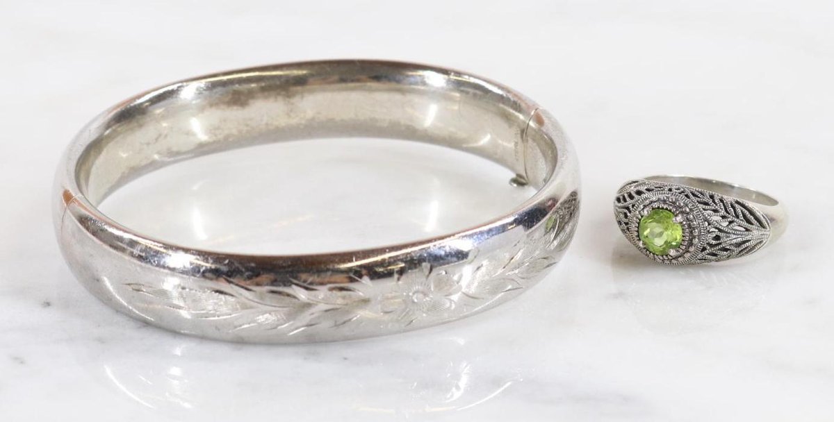 Sterling Silver, Peridot,  Bracelet, Ring