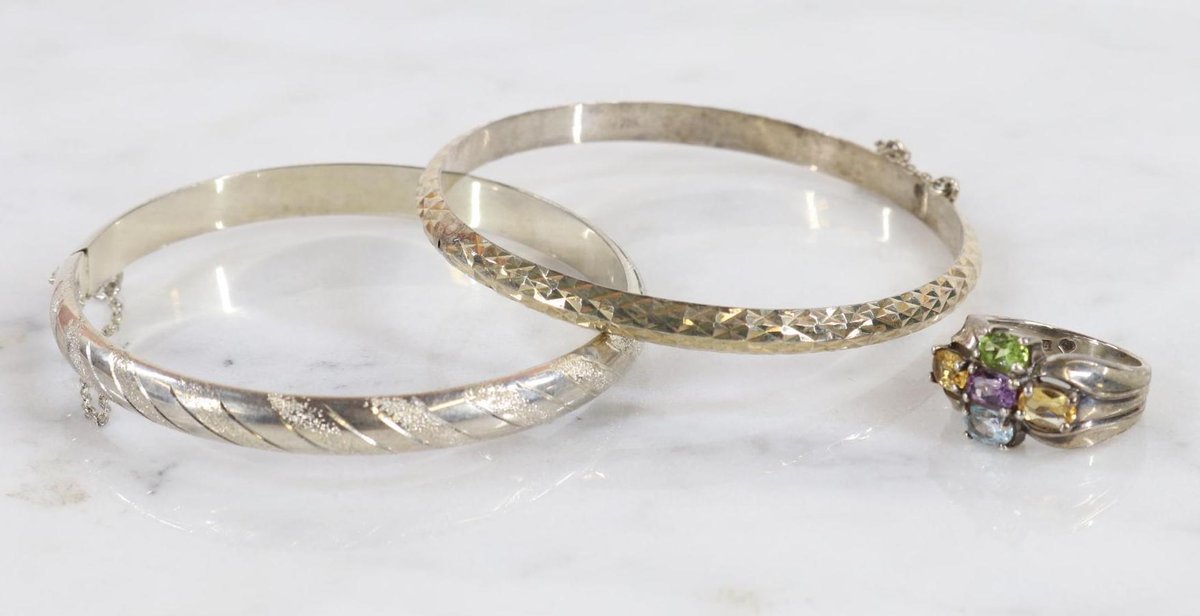 Sterling Silver, Gemstones, Bracelets, Ring