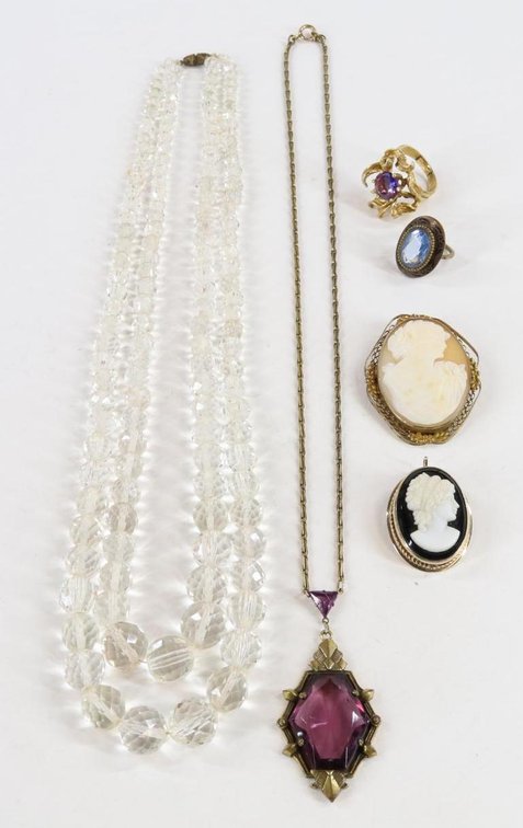 Necklaces, Pins, Rings