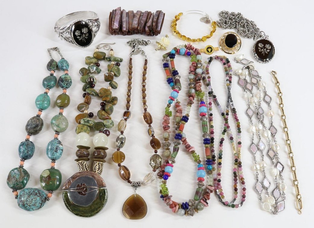 Necklaces, Bracelets, Pins