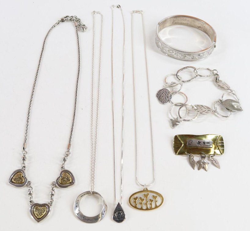 Sterling Silver Necklace, Pendants, Bracelets, Pin