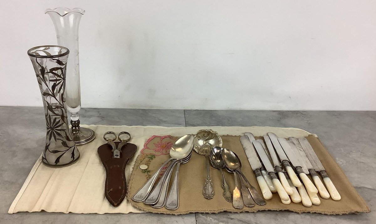 Silver Plate, Mother of Pearl & Sterling Ware