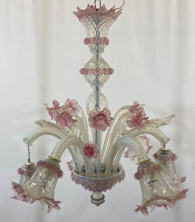Murano Style Glass Chandelier
