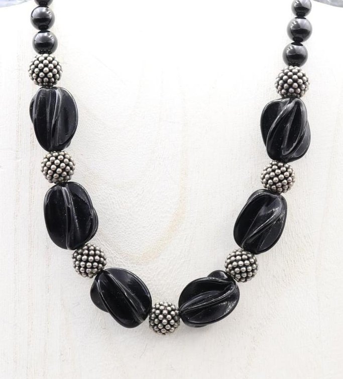Sterling Silver Onyx Necklace