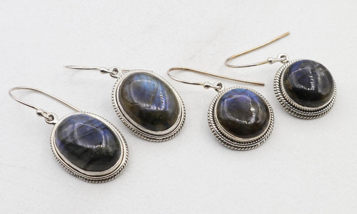 Sterling Silver Labradorite  Earrings
