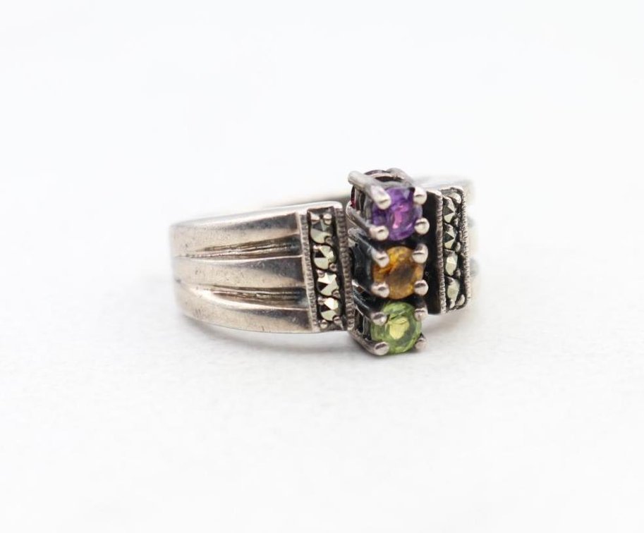 Sterling Silver Gemstone Ring