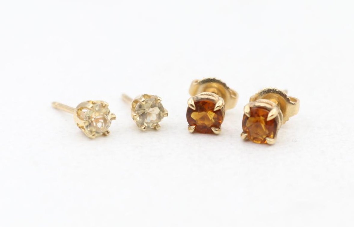 14KY Gold Citrine Earrings