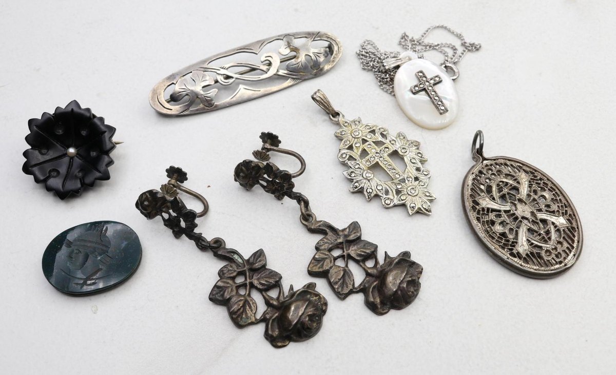 Sterling Silver, Gold Filled, Victorian, Pendants, Chain, Earrings, Pins, Intaglio