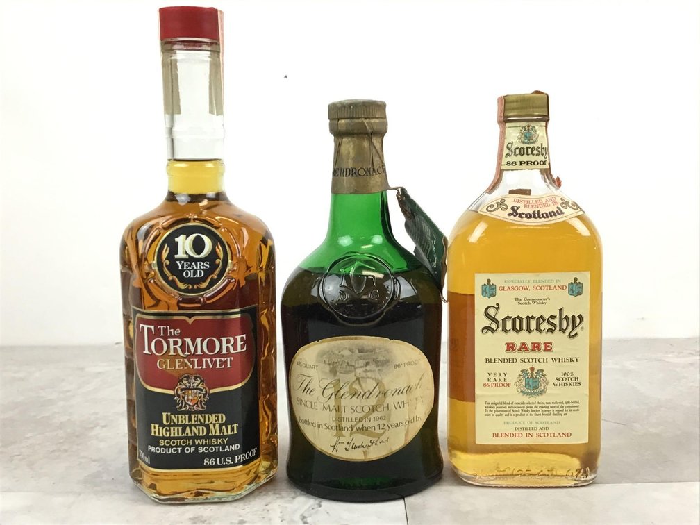 Glenlivet, Glendronach & Scoresby Scotch Whisky