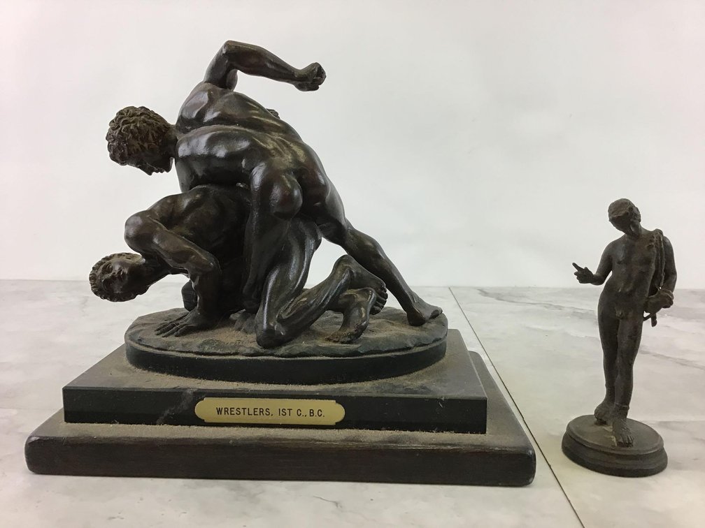 The Wrestlers Sculpture & Figural 