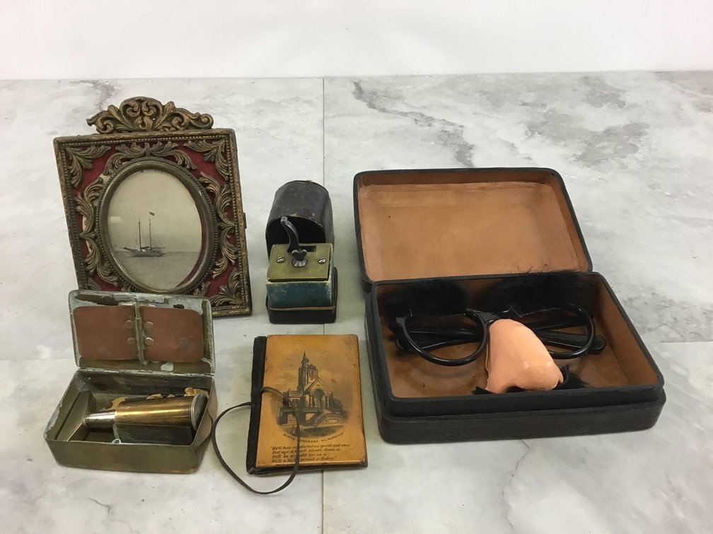 Bloodletting Instrument, Signature Stamp & Disguise Glasses