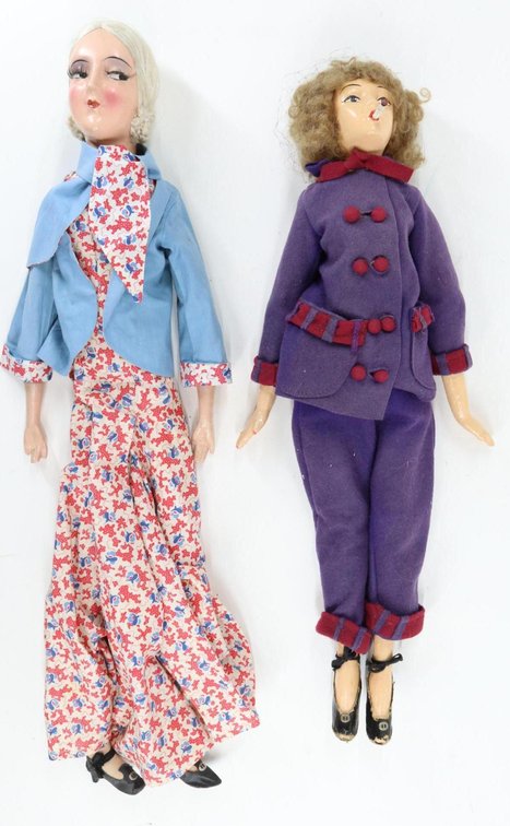 LOT OF COMPOSITION DOLLS.