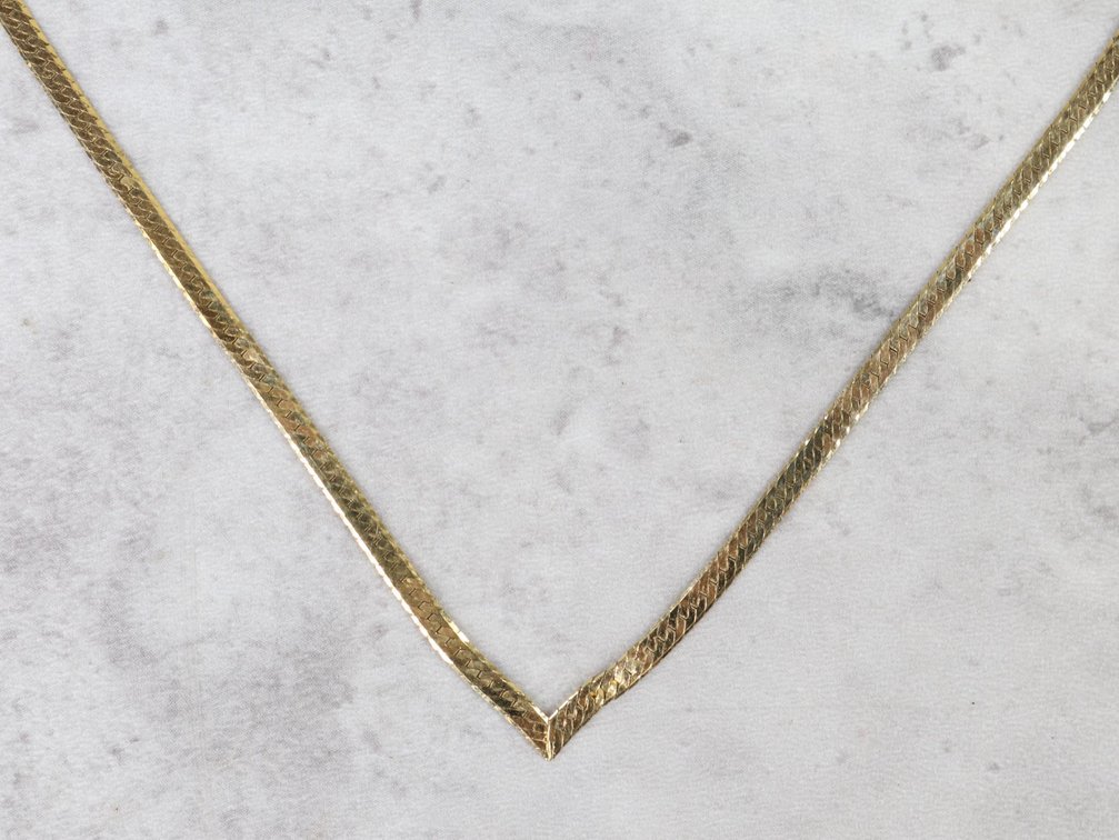 Image for 14KY Gold Chevron Necklace