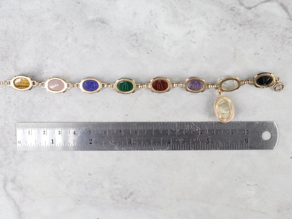 Image for 10KY Gold Scarab Bracelet