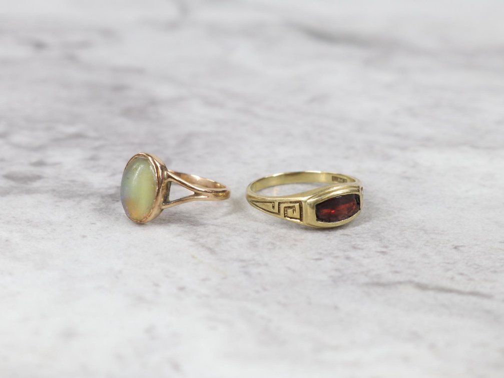 Image for 10KY Gold Garnet, Opal Rings