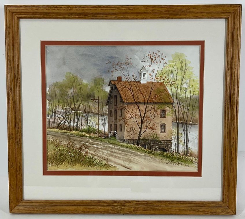 Watercolor, signed