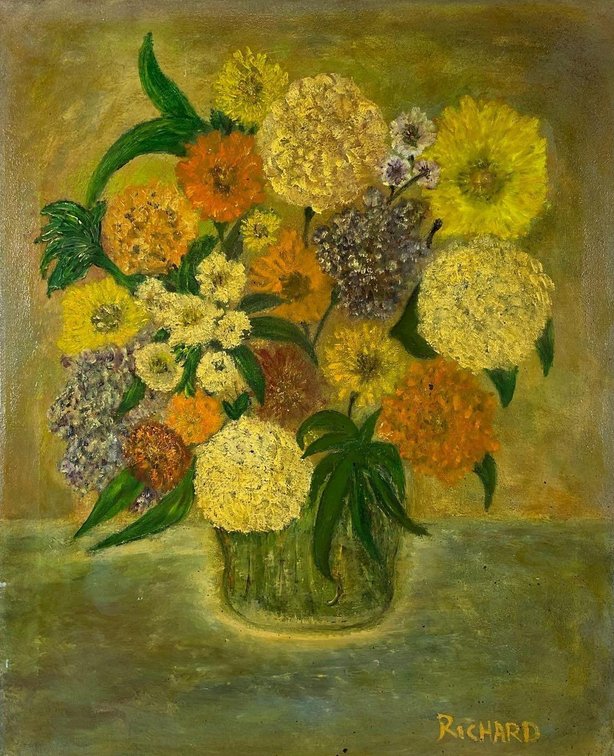 Oil on Canvas, signed