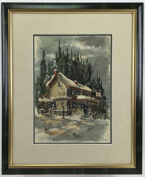 Watercolor, signed