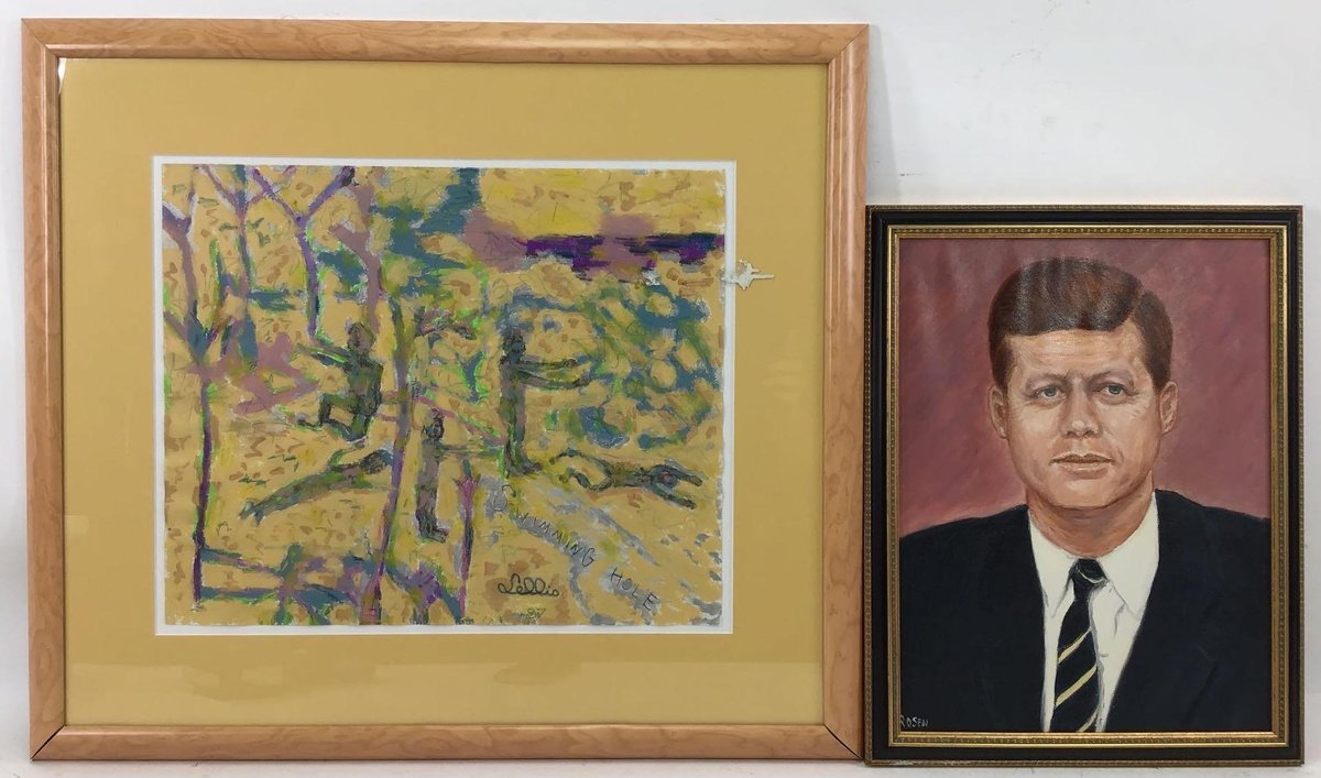Oil on Board & Mixed Media, signed
