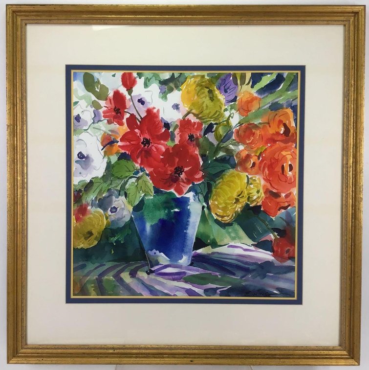 Watercolor, signed