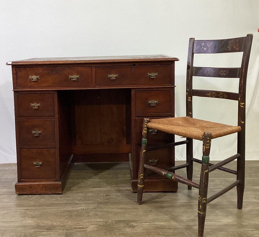 Painted Fancy Chair & Complementing Desk