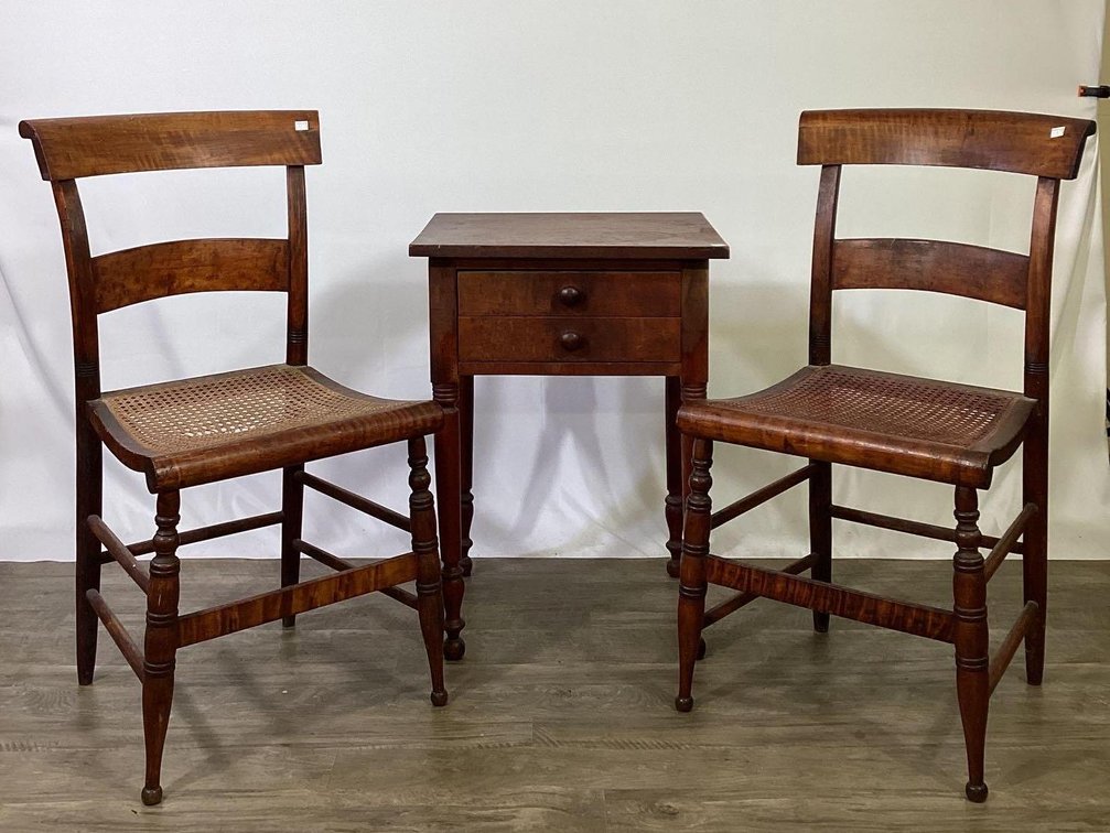 Two Chairs & Complementing Work Table