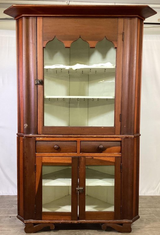 Two Piece Corner Cupboard