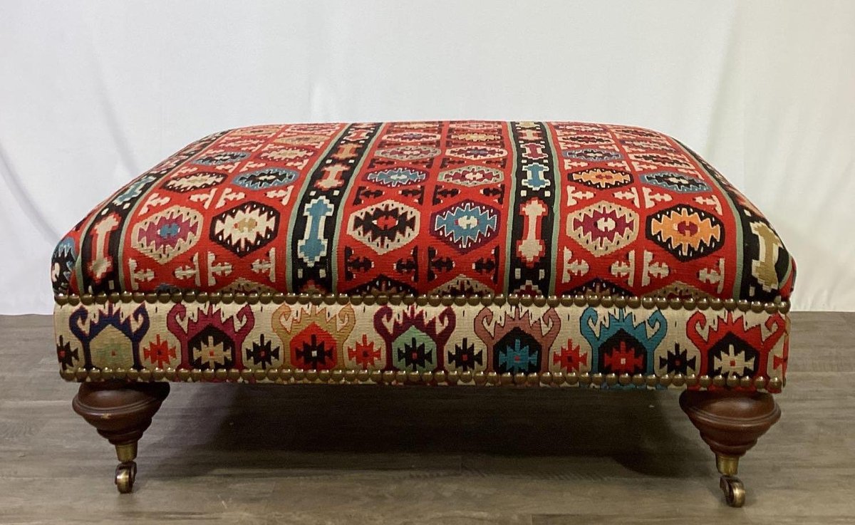 Kilim Covered Ottoman