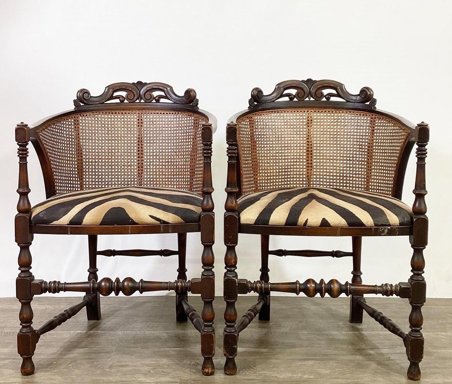 Pair of Round Back Chairs