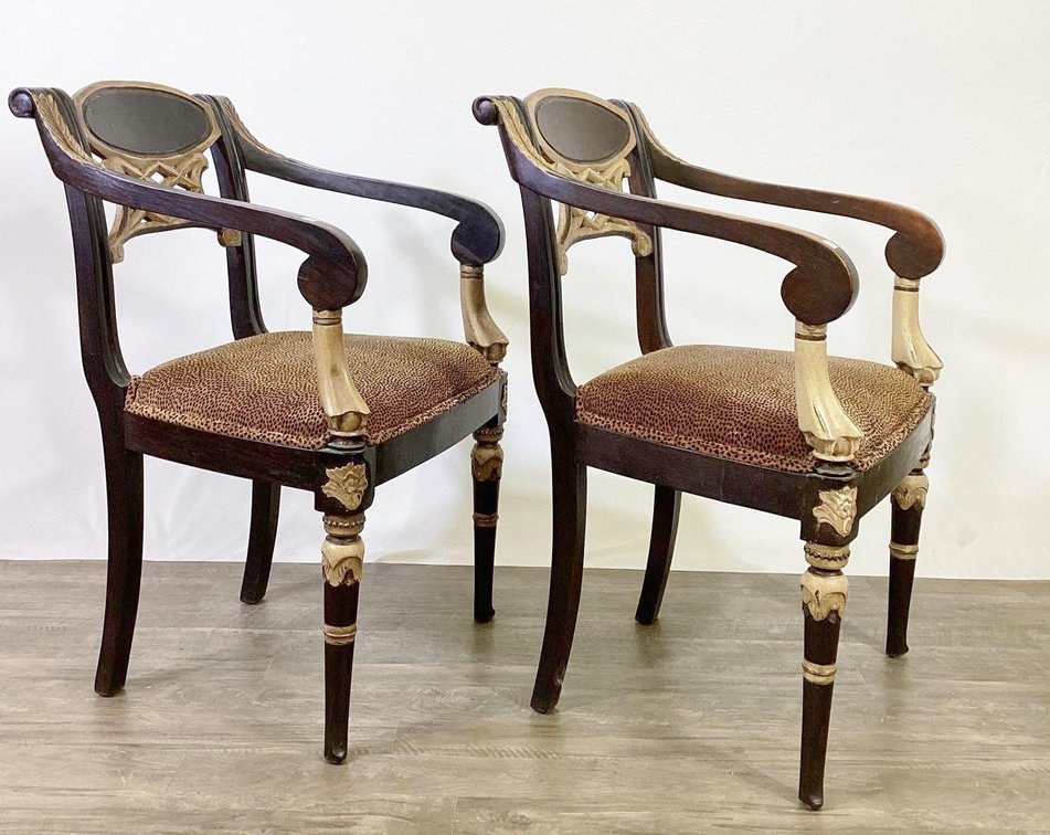 Lattice Back Armchairs