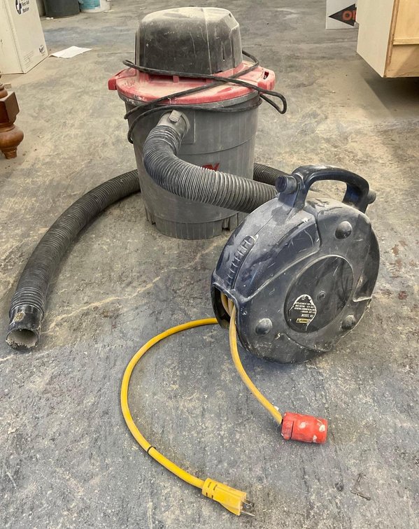 Husky Shop Vac and Retractable Extension Cord