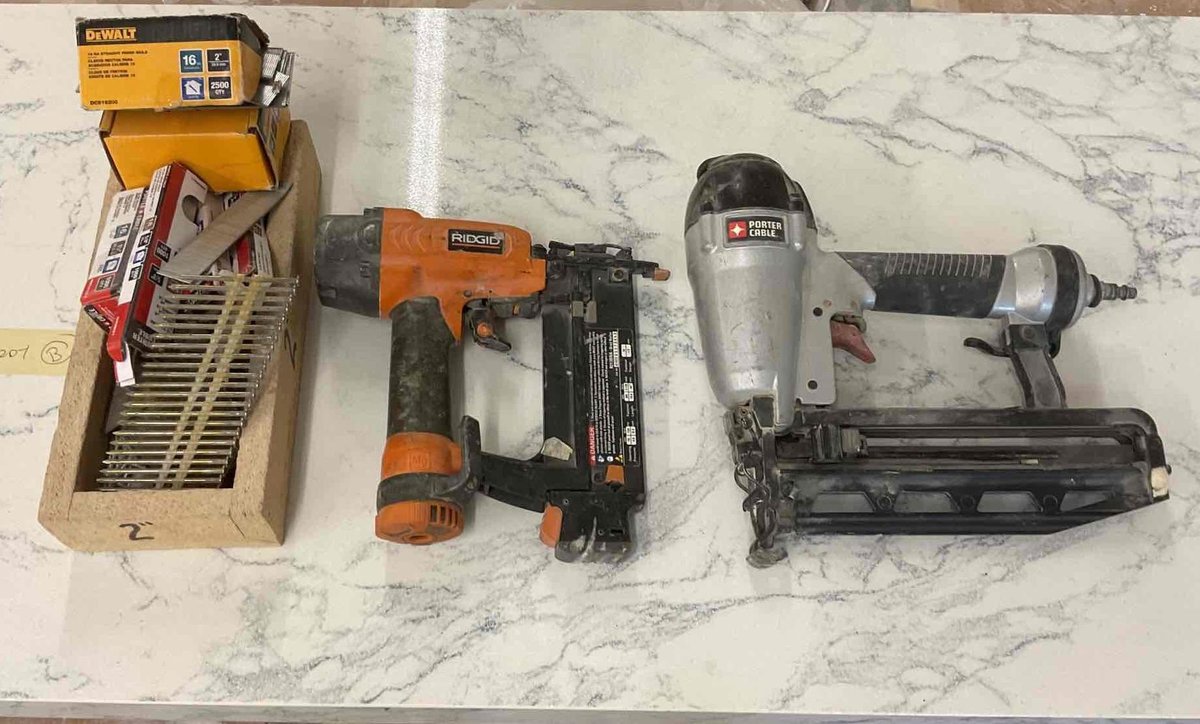 Porter Cable Finish Nailer and Ridgid Brad Nailer