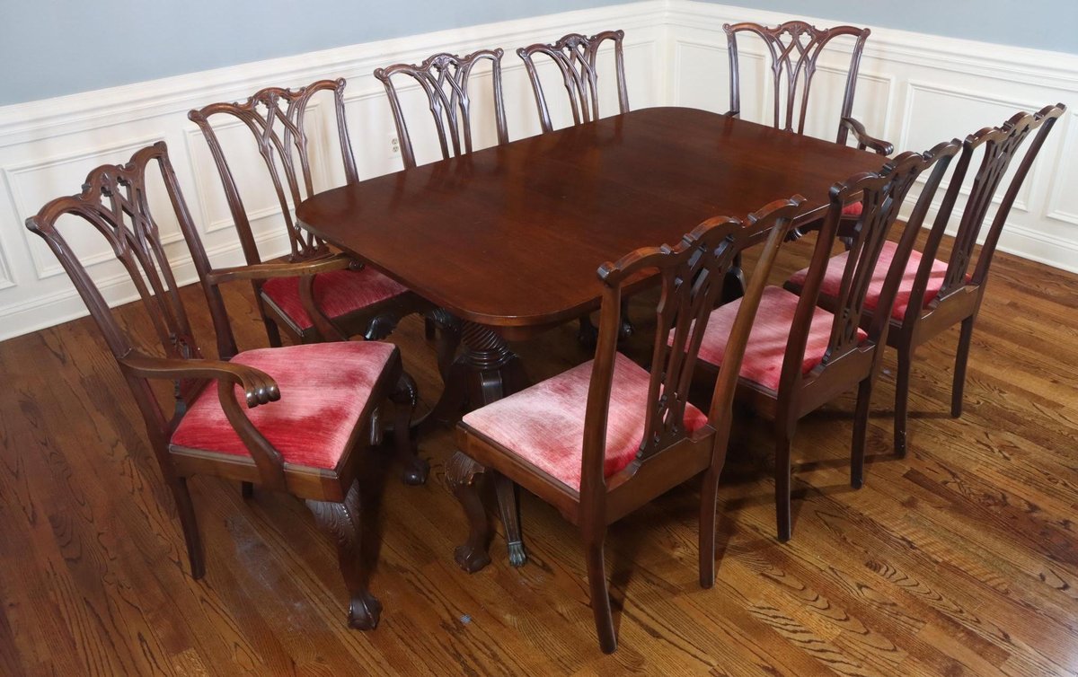 Chippendale Style Chairs and Extension Table