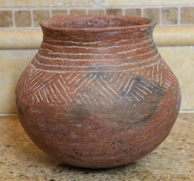 Incised Redware Vessel