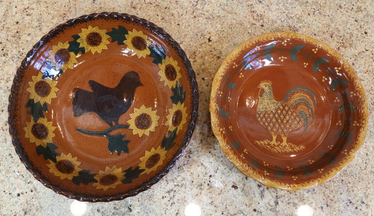 Foltz Slip Decorated Redware