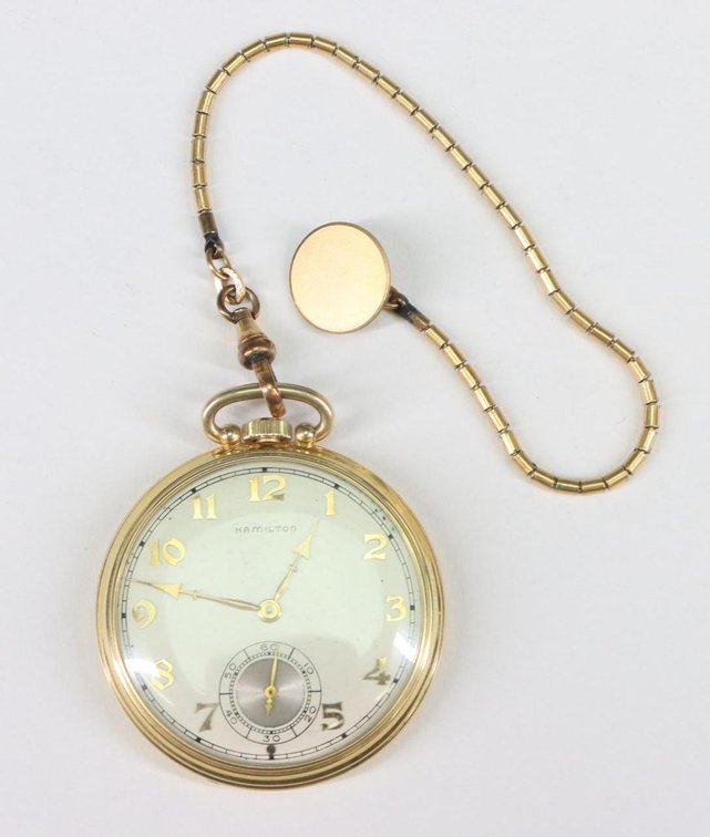 Hamilton 14k Gold Pocket Watch
