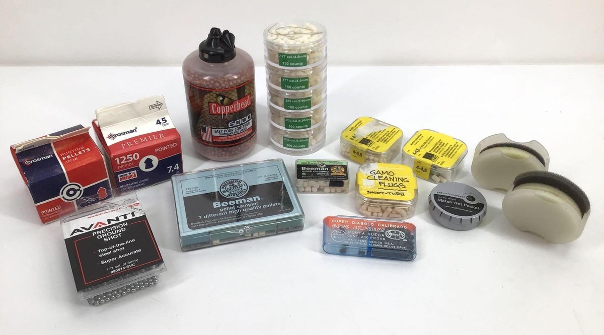 Lot Of Airgun Cleaning Supplies And BB's