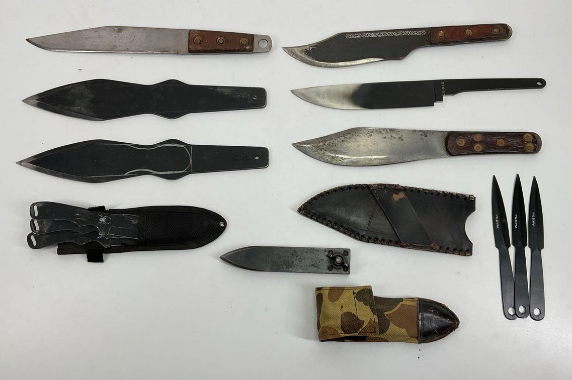 Throwing Knives (12) And Other Blades